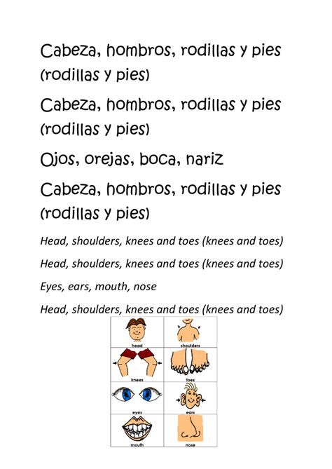 Cabeza Hombros Rodillas Y Pies