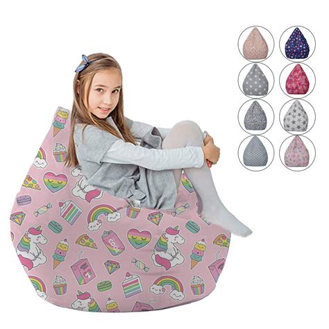 Bean Bag Cover Without Filler, Cute Printed Lounger Sack Cozy Lazy ...