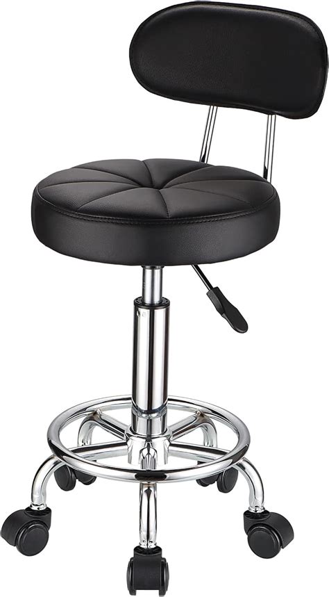 HMTOT Swivel Stools With Wheels Height Adjustable Rolling Spa Stool