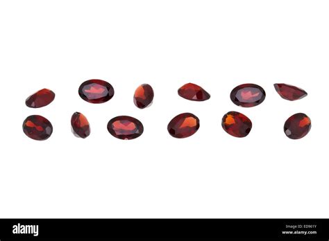 Red garnet isolated on white background Stock Photo - Alamy