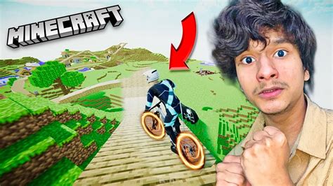 INSANE MINECRAFT MOUNTAIN BIKE IMPOSSIBLE CYCLE STUNT DESCENDERS