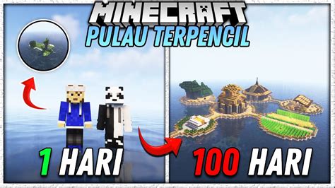 Hari Di Minecraft Tapi Pulau Terpencil Only Youtube