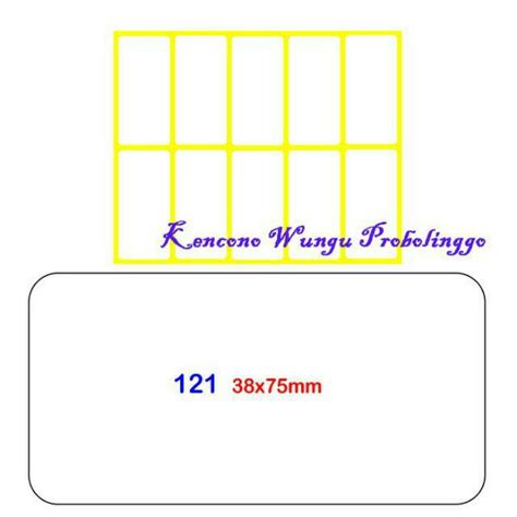 Jual Kertas Stiker Label Nama Label Harga Isi Lembar Indonesia