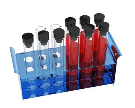 Test Blood Samples Isolated On Background 3d Rendering Illustration