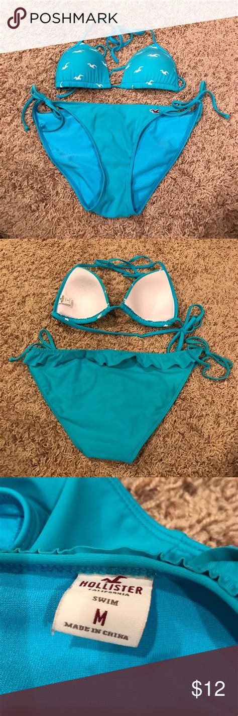 Hollister Blue Bikini S M Blue Bikini Bikinis Hollister