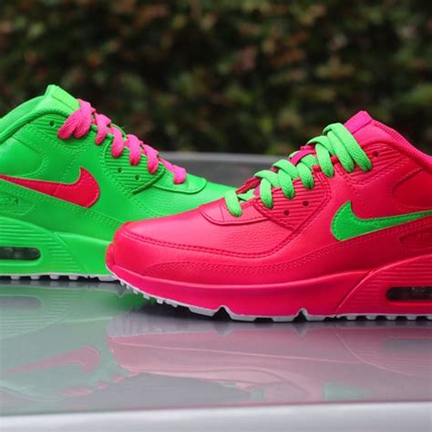 Nike Air Max 90 Neon Sneakers Etsy