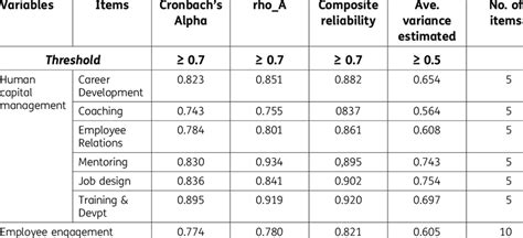 Result Of Convergent Reliability Using Confirmatory Factor Analysis