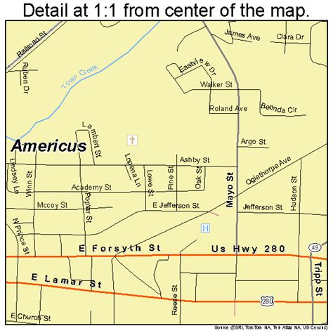 Americus Georgia Map