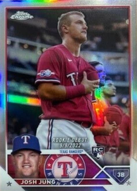 Josh Jung Topps Chrome Update Usc Rookie Debut Refractor