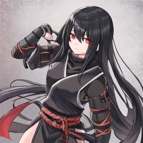 Shinobi Girl Long Black Hair Openart