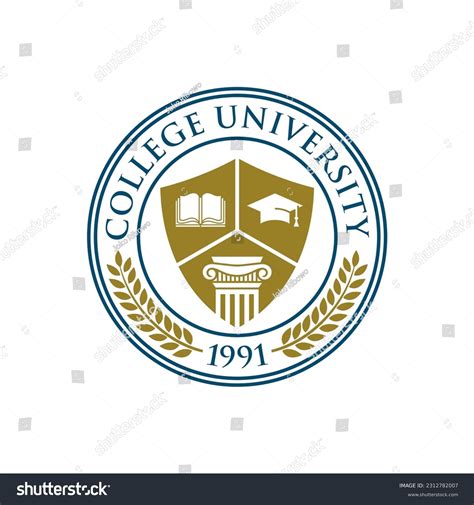 College Logo Design Template Vector Illustration Stock Vector (Royalty ...