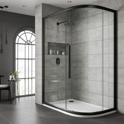 Jaquar Black Shower Cubicle Clear Glass Offset Quad Buy Online At