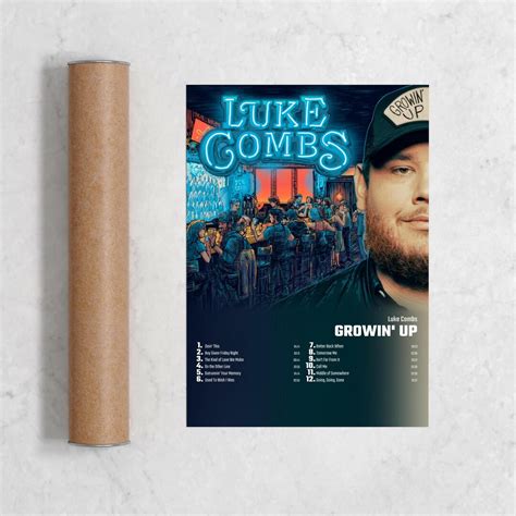 Luke Combs Growin Up Album Cover Poster Print Wall Art Etsy