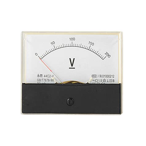 Uxcell 44C2 Voltage Meter Rectangle Panel Voltmeter Analog Gauge 0V