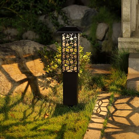 Hosus Solar Bollard Light Black Houseplus Limited