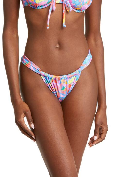 KULANI KINIS Ruched Bikini Bottoms Rio Rainbow Editorialist