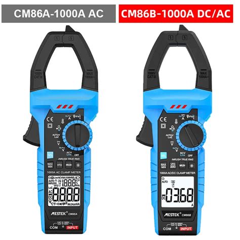 DC E AC Corrente Digital Clamp Meter Auto Alcance Mult Metro True RMS