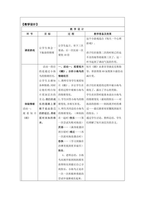 小学情绪万花筒心理健康教案（精选18篇）