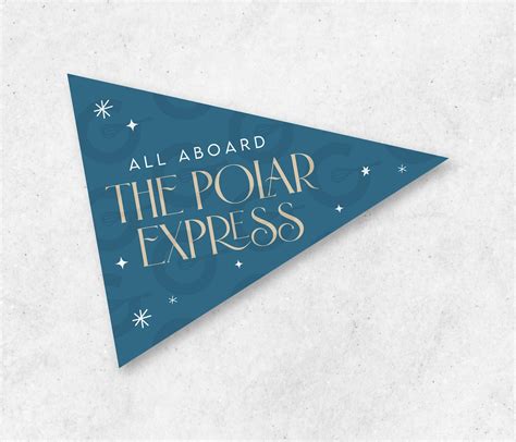 Polar Express Cookie Pennant Tag Printable Etsy