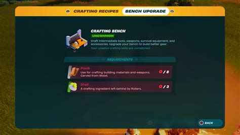 Lego Fortnite Crafting Bench Upgrade List - Siliconera