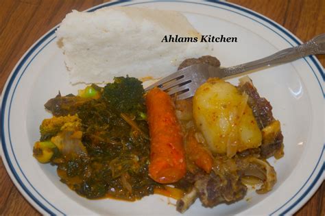 Ugali With Spinach Kenyan Meal Healthy Plate