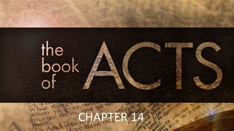 Back To Acts Chapter 14 Youtube