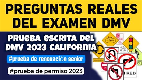 Examen Escrito Del Dmv California Actual Examen De Se Ales De