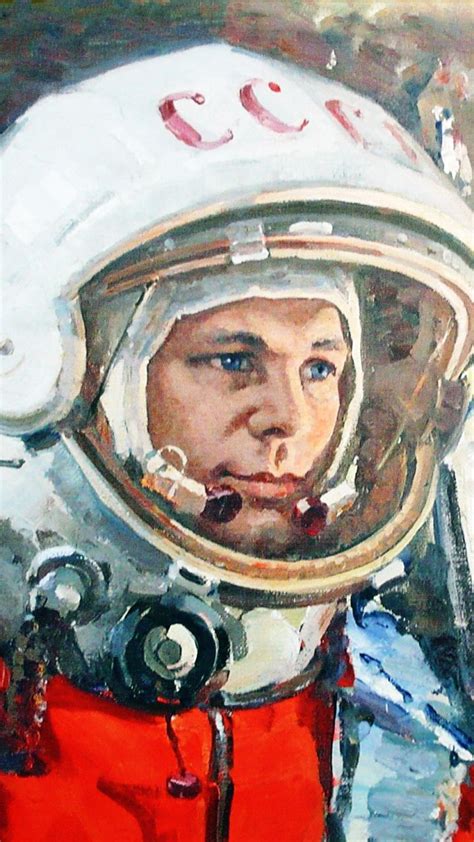 Download Wallpaper 720x1280 yuri gagarin, cosmonaut, ussr, spacesuit ...