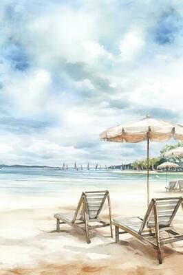 Watercolor Beach Background Stock Photos, Images and Backgrounds for ...