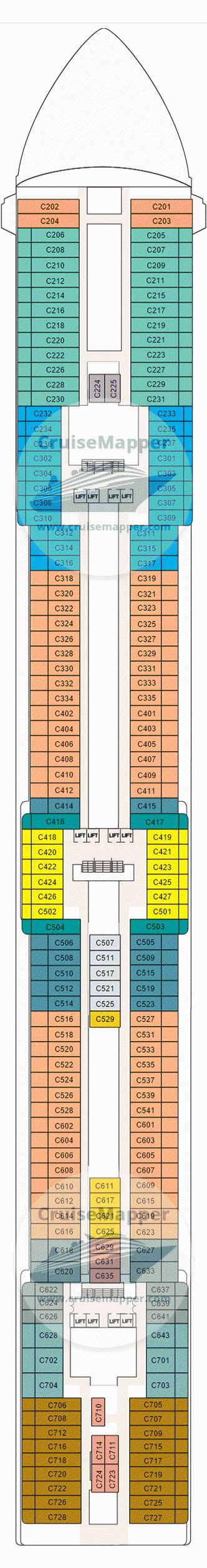 Coral Princess Deck 10 Plan Cruisemapper