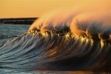 Waves In The Pacific Ocean At Dusk Photograph by Panoramic Images - Fine Art America