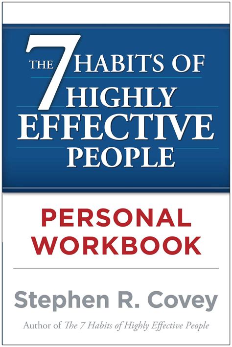 The 7 Habits Of Highly Effective People Personal Workbook Book By