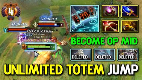 UNLIMITED TOTEM JUMP MID Earthshaker Aghs Scepter Octarine Core Build