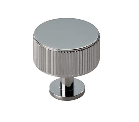 Carlisle Brass Fingertip Lines Radio Cupboard Knob Polished Chrome