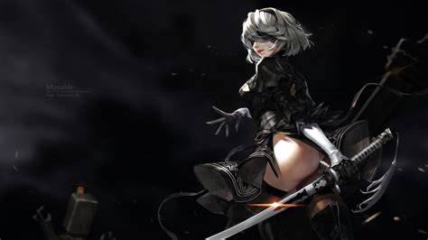 Yorha 2b Wallpapers Top Free Yorha 2b Backgrounds Wallpaperaccess