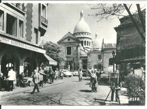 Paris Paris Place Du Tertre Carte Postale Ancienne Et Vue D Hier Et