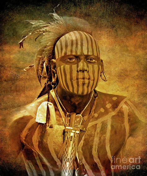 Warpath Shawnee Indian Golden Ver Digital Art By Randy Steele Pixels