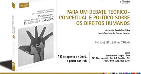 O Direito Achado Na Rua Lan Amento Livro Para Um Debate Te Rico