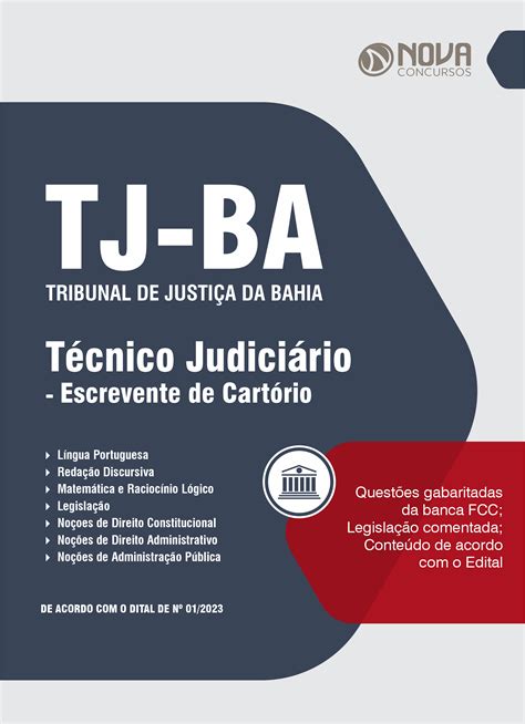 Apostila Tj Ba Em Pdf T Cnico Judici Rio Escrevente De Cart Rio