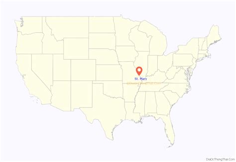 Map of St. Mary city, Missouri