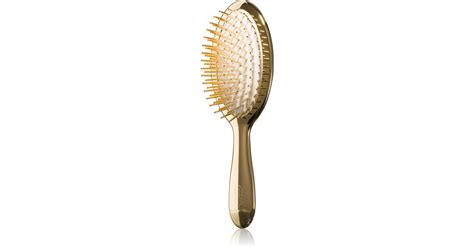 Janeke Gold Line Air Cushioned Brush With Gold Pins Brosse Plate