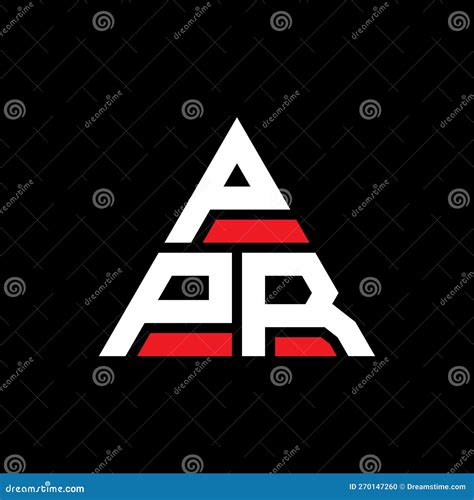 Ppr Triangle Letter Logo Design With Triangle Shape Ppr Triangle Logo