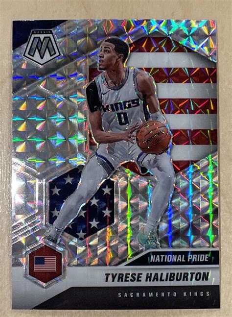 2020 21 Panini Mosaic Tyrese Haliburton RC 258 Pink Camo Prizm