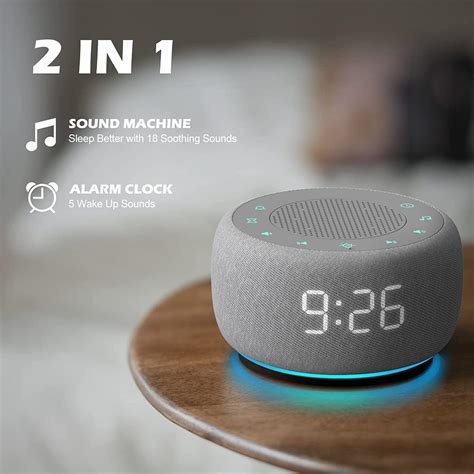 Buffbee 2 In 1 Sound Machine Alarm Clock With 18 Soothing Sounds 7