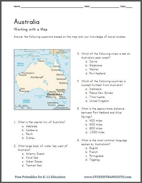 Grade 1 Worksheets Australia