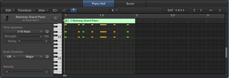 Piano Roll Editor Logic Pro X Help