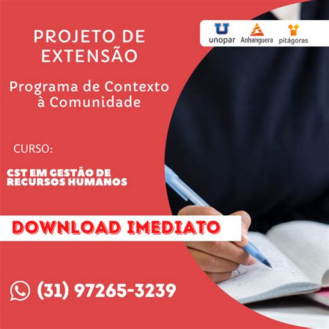 Projeto De Extens O Gest O Em Recursos Humanos Faculdade Unopar