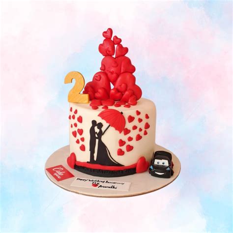 Heart To Heart Anniversary Cake By Cake Square Chennai Send Cakes