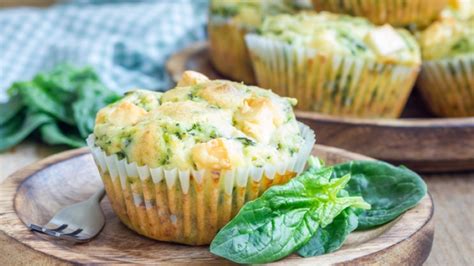 Muffins De Espinacas Y Queso Feta