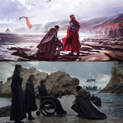 The Same Scene In Game Of Thrones With One Being Pulled By A Wheel Chair